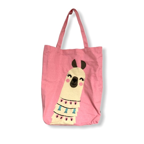 Llamas Print Canvas Tote Bag - Picture 2 of 5